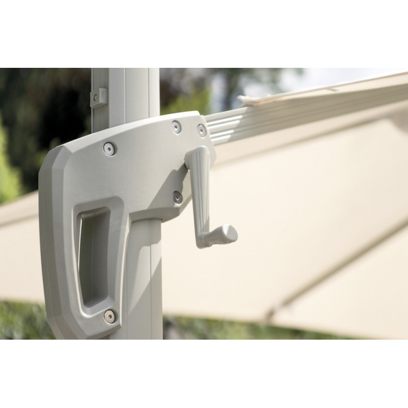 Greenwood Ombrellone Colorado In Alluminio con Palo Laterale 3x4 mt Ecru' - Creta