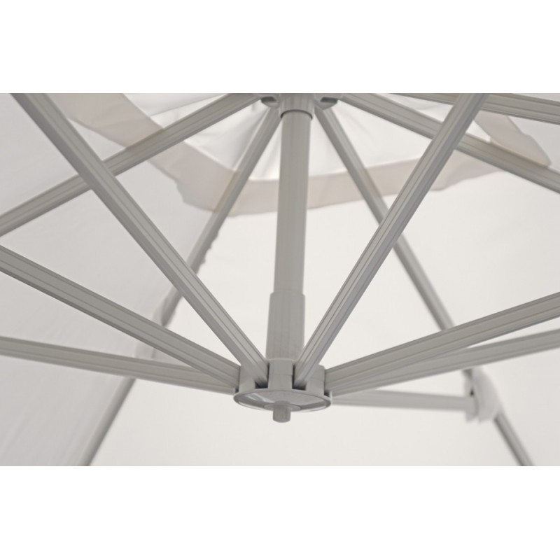 Greenwood Colorado Aluminum Garden Parasol with 3x4m Side Pole Ecru - Crete