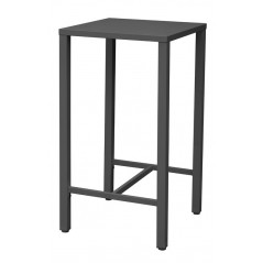 Tavolo da Giardino Iseo Alto In Acciaio 70x70 cm - Antracite Greenwood