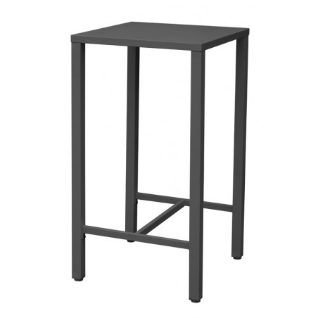 Tavolo da Giardino Iseo Alto In Acciaio 70x70 cm - Antracite Greenwood