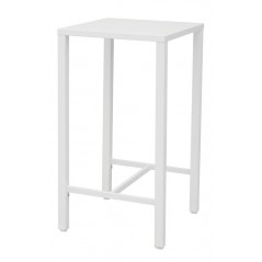 Greenwood Tavolo Iseo Alto In Acciaio 70x70 cm - Bianco