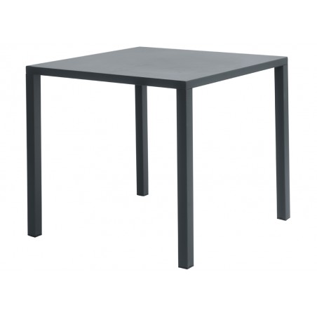 Tavolo da Giardino Garda In Acciaio 80x80 cm - Antracite - Autolivellante Greenwood