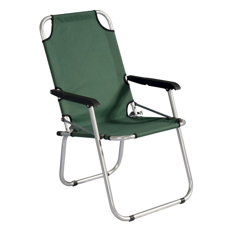 Sedia da Giardino Relax In Alluminio - Verde - Pieghevole Greenwood