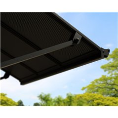 Canopia Augustine Pensilina Da Esterno 111X90 cm - Struttura nera Pannelli grigio opaco