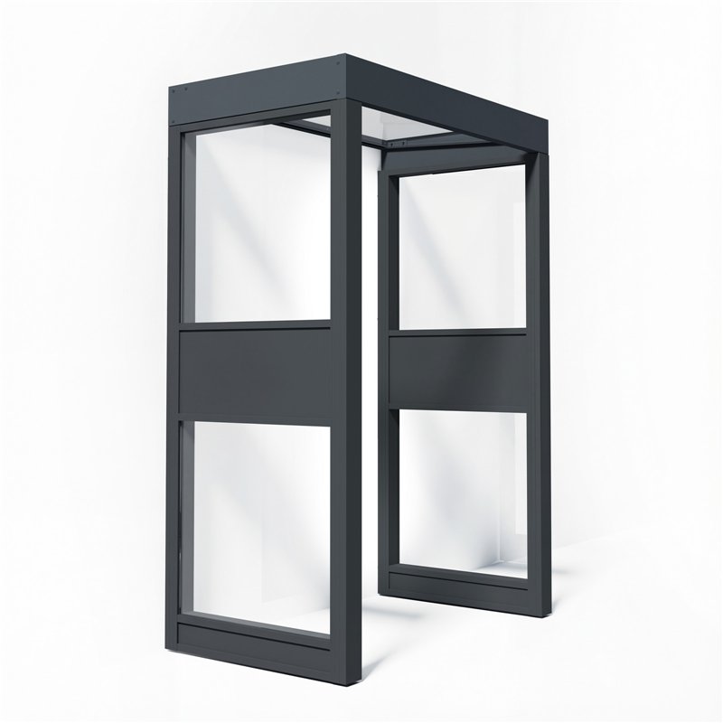 Canopia Sophia Outdoor Door Canopy 160x95 cm + 2x Side Walls - Transparent Gray