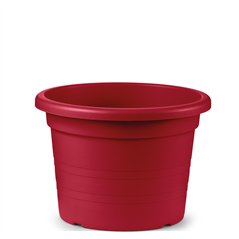 Vaso Cilindro Plastica 40 cm Rosso FINE SERIE
