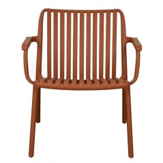 Greenwood Garden Armchair for Valencia Balcony Set in Fibreglass-Reinforced Polypropylene - Brick