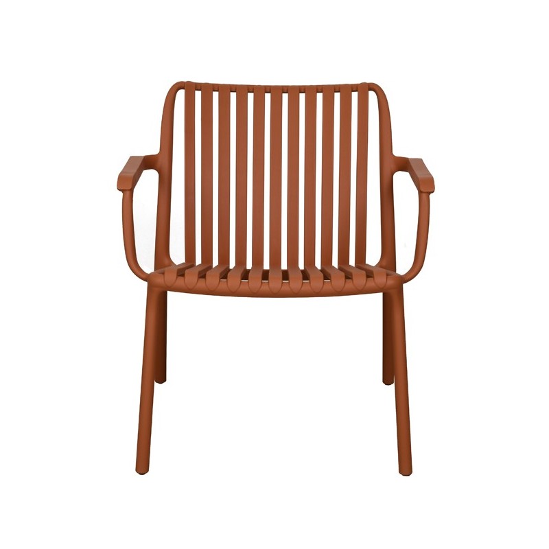 Greenwood Garden Armchair for Valencia Balcony Set in Fibreglass-Reinforced Polypropylene - Brick