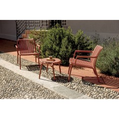 Greenwood Garden Armchair for Valencia Balcony Set in Fibreglass-Reinforced Polypropylene - Brick
