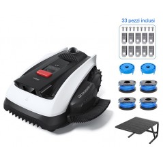 Robot Tagliaerba Automatico ECOVACS serie GOAT O1200 LiDar PRO Care Kit con Garage Omaggio - fino a 1200 m²