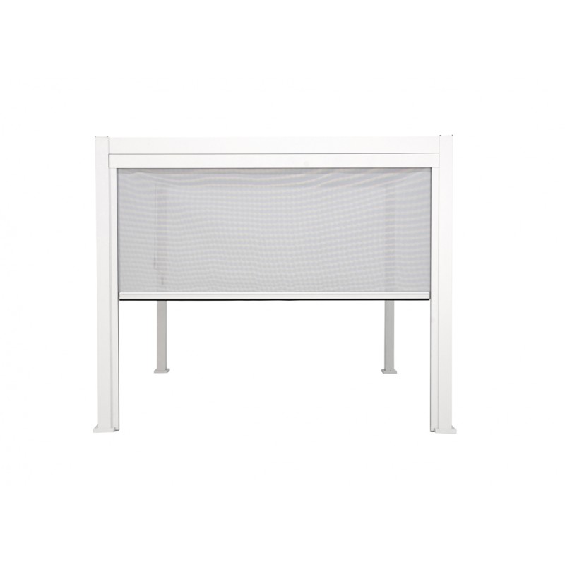 Tenda Oscurante Autoavvolgente In Textilene Per Pergola Texas 4 mt Bianco Greenwood