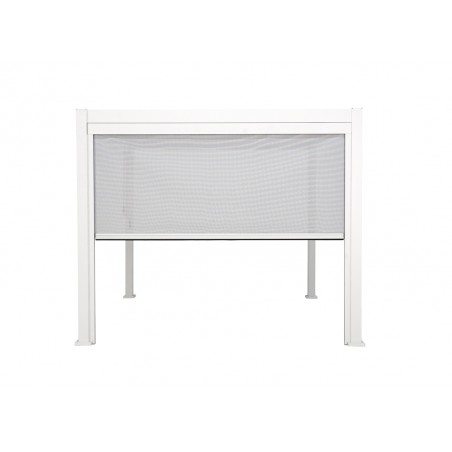 Tenda Oscurante Autoavvolgente In Textilene Per Pergola Texas 4 mt Bianco Greenwood