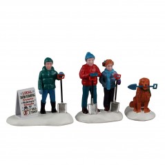 Neighborhood Snow Shovelers Set Of 3 Cod. 62623
