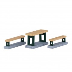 Picnic Benches Set Of 3 Cod. 64641