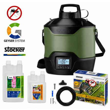 Stocker Geyser Nebulizzatore Antizanzara da Giardino Kit 4 L - Insetticida e Repellente fino a 40 mq