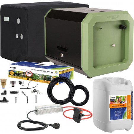 Antizanzare Automatico Stocker KIT Completo Geyser Pro Lite Professionale Fino a 650 mq