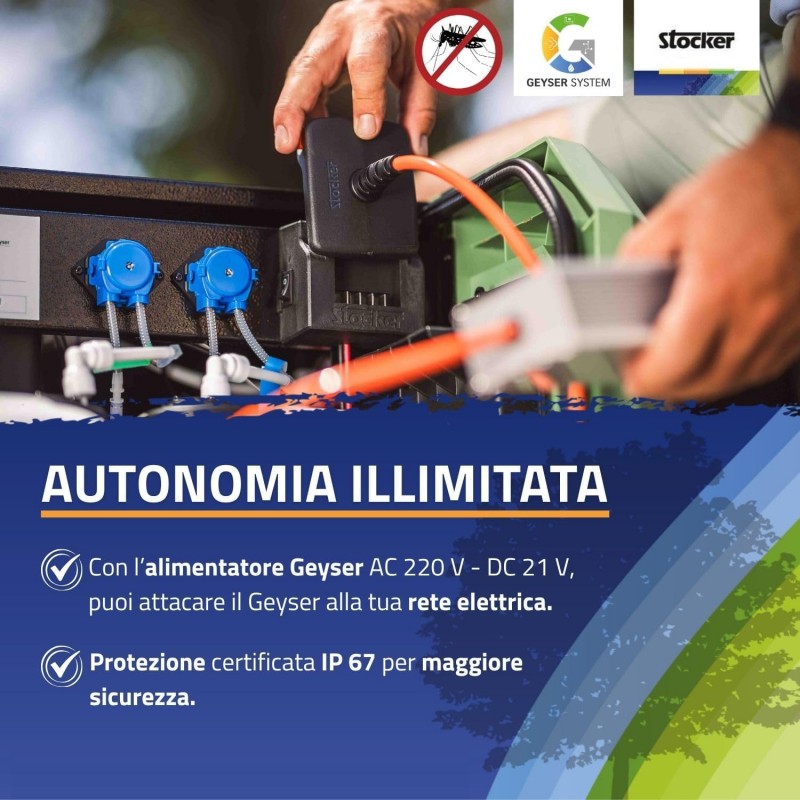 Geyser Stocker PRO DUAL Complete Kit Professional Automatic Mosquito System 7200 m2