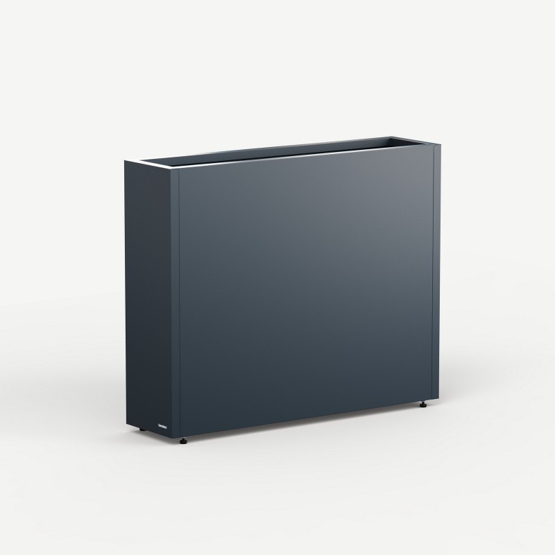Modular Garden Divider Herstera PLANTER DIVIDER 25 in Metal Anthracite Color 200x25x80 cm