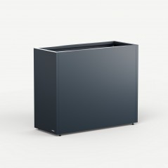 Modular Garden Divider Herstera PLANTER DIVIDER 40 in Metal Anthracite Color 200x40x80 cm