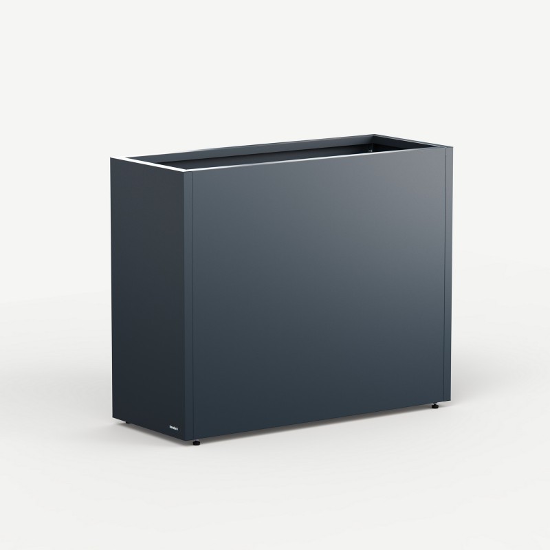 Modular Garden Divider Herstera PLANTER DIVIDER 40 in Metal Anthracite Color 200x40x80 cm