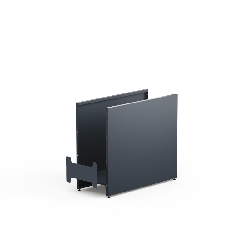 Modular Garden Divider Herstera PLANTER DIVIDER 40 in Metal Anthracite Color 200x40x80 cm