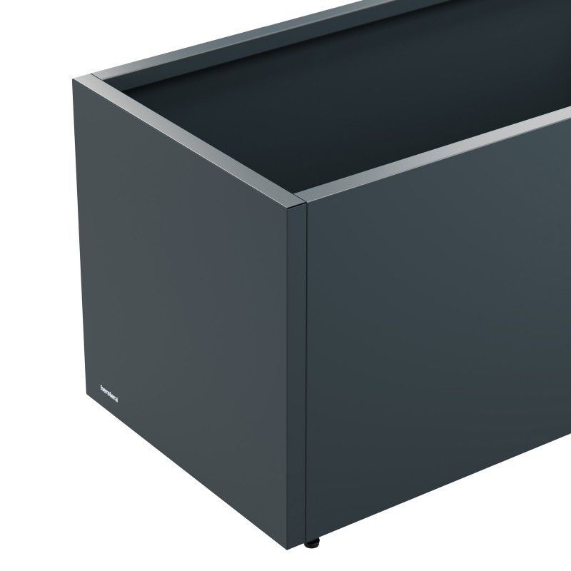 Modular Garden Divider Herstera PLANTER 50 in Metal Anthracite Color 200x50x50 cm