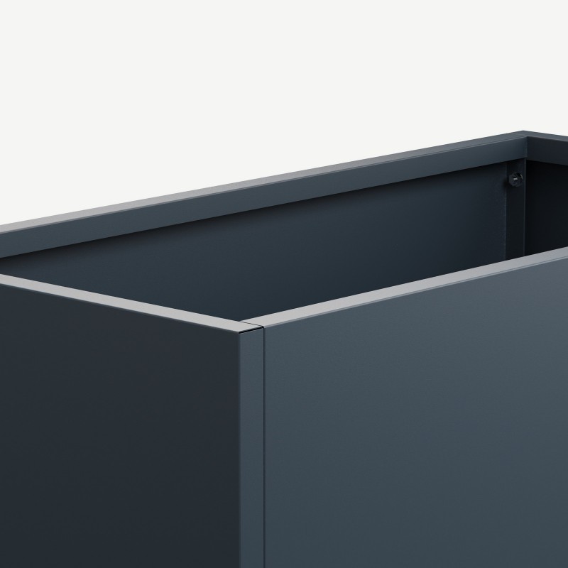 Modular Garden Divider Herstera PLANTER 50 in Metal Anthracite Color 200x50x50 cm