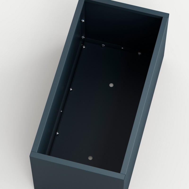 Modular Garden Divider Herstera PLANTER 50 in Metal Anthracite Color 200x50x50 cm