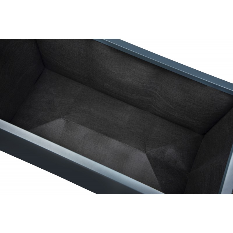 Modular Garden Divider Herstera PLANTER 50 in Metal Anthracite Color 200x50x50 cm