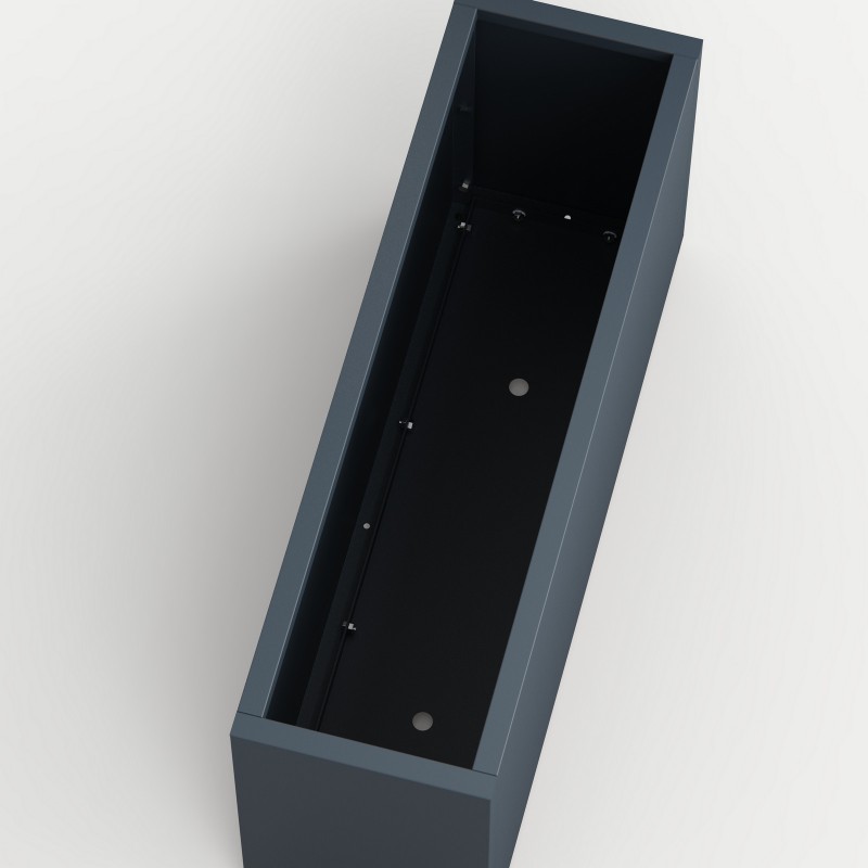 Modular Garden Divider Herstera PLANTER 30 in Metal Anthracite Color 200x30x50 cm
