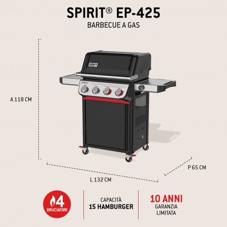 Weber Gas Barbecue Spirit EP-425 Black Ref. 1500952