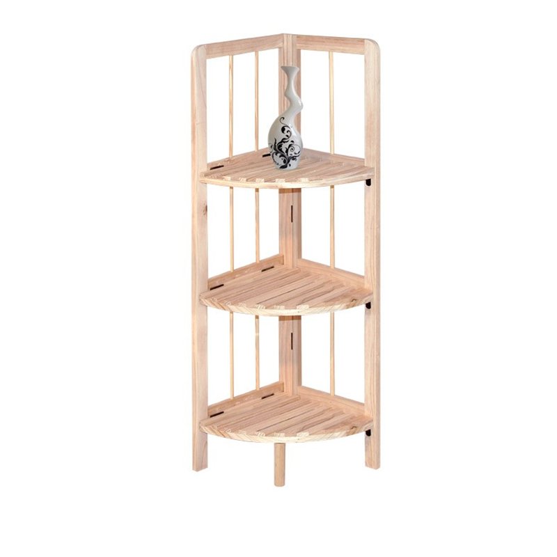 Scaffale Angolare in Pino 3 Ripiani 27x27x84,5 cm Unionwood Scaffale Angolare in Pino 3 Ripiani 27x27x84,5 cm Unionwood