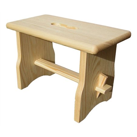 Sgabello in Pino Massiccio 40x20x20 cm Unionwood