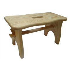 Sgabello in Pino Massiccio 30x16x20 cm Unionwood