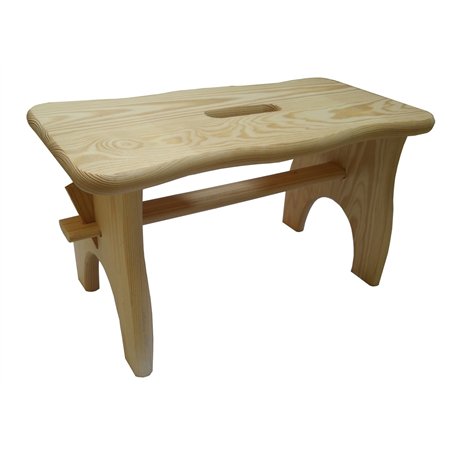 Sgabello in Pino Massiccio 30x16x20 cm Unionwood