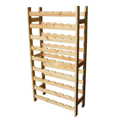 Cantinetta Portabottiglie in Pino Massiccio 54 Posti 63x27x120 cm Unionwood