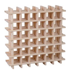 Cantinetta Portabottiglie Modulare in Pino Massiccio 36 Posti 75,9x22x75,9 cm Unionwood