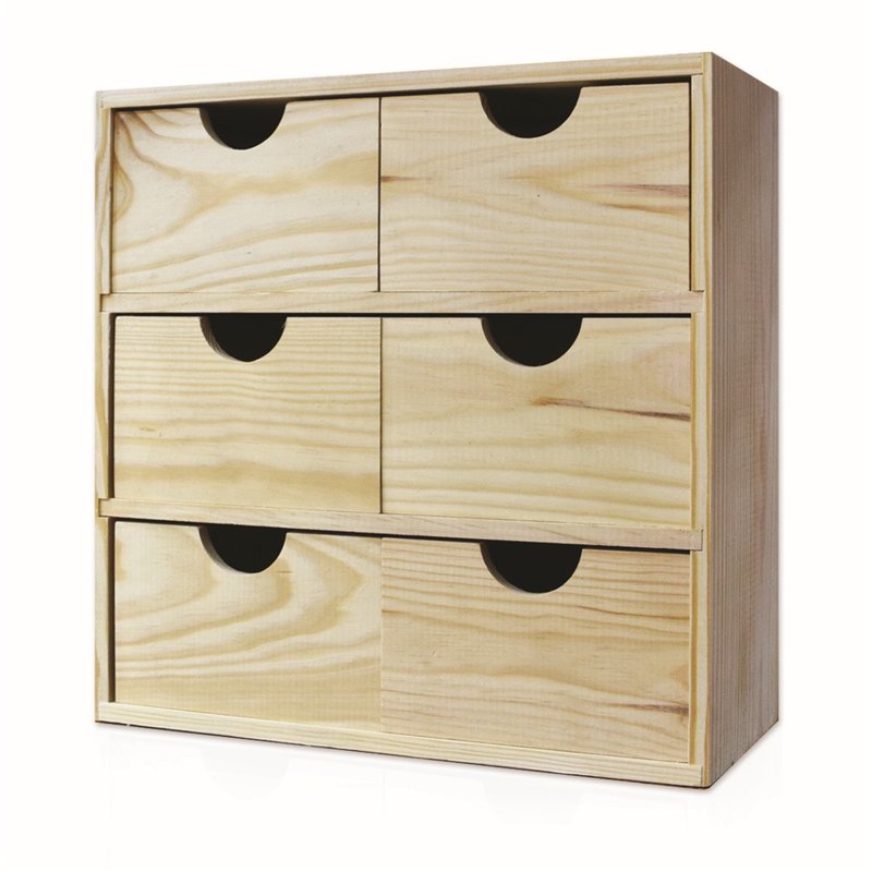 Cassettiera MINIBLOC in Pino Massiccio 6 Cassetti 32x14x32 cm Unionwood Cassettiera MINIBLOC in Pino Massiccio 6 Cassetti 32x14x32 cm Unionwood