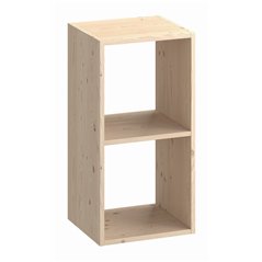 Libreria KUBIK in Pino Massiccio Grezzo 2 Vani 36x30x70,5 cm Unionwood