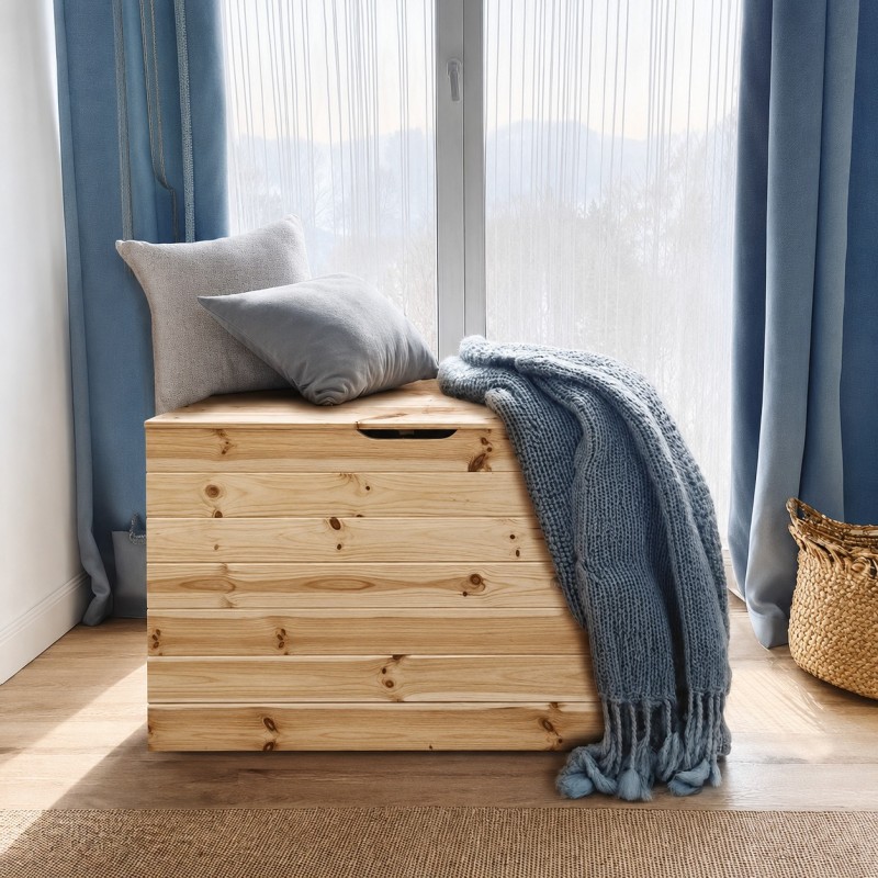 Cassapanca in Pino con Cerniere 100x40x50 cm Unionwood Cassapanca in Pino con Cerniere 100x40x50 cm Unionwood