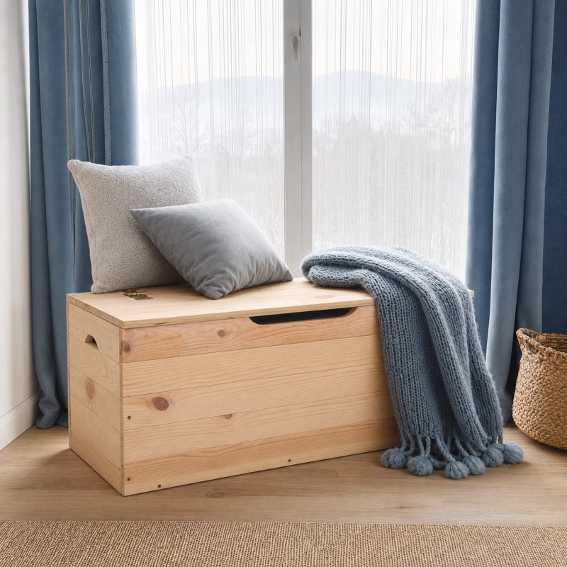 Cassapanca in Pino con Cerniere 73x35x33 cm Unionwood Cassapanca in Pino con Cerniere 73x35x33 cm Unionwood