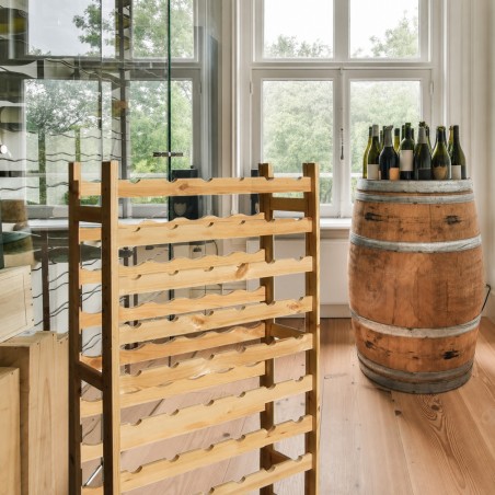 Cantinetta Portabottiglie in Pino 42 Posti 63x25x98 cm Unionwood