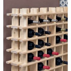 Cantinetta Portabottiglie Modulare in Pino 24 Posti 75,9x22x54,4 cm Unionwood