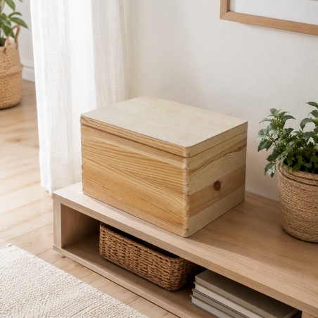 Box in Pino con Coperchio 40x30x23 cm Unionwood