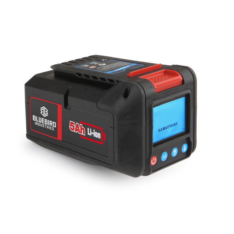 Batteria Blue Bird BT 504-5D con display 43,2 V nominali 50,4 V max 5 Ah Batteria Blue Bird BT 504-5D con display 43,2 V nominali 50,4 V max 5 Ah