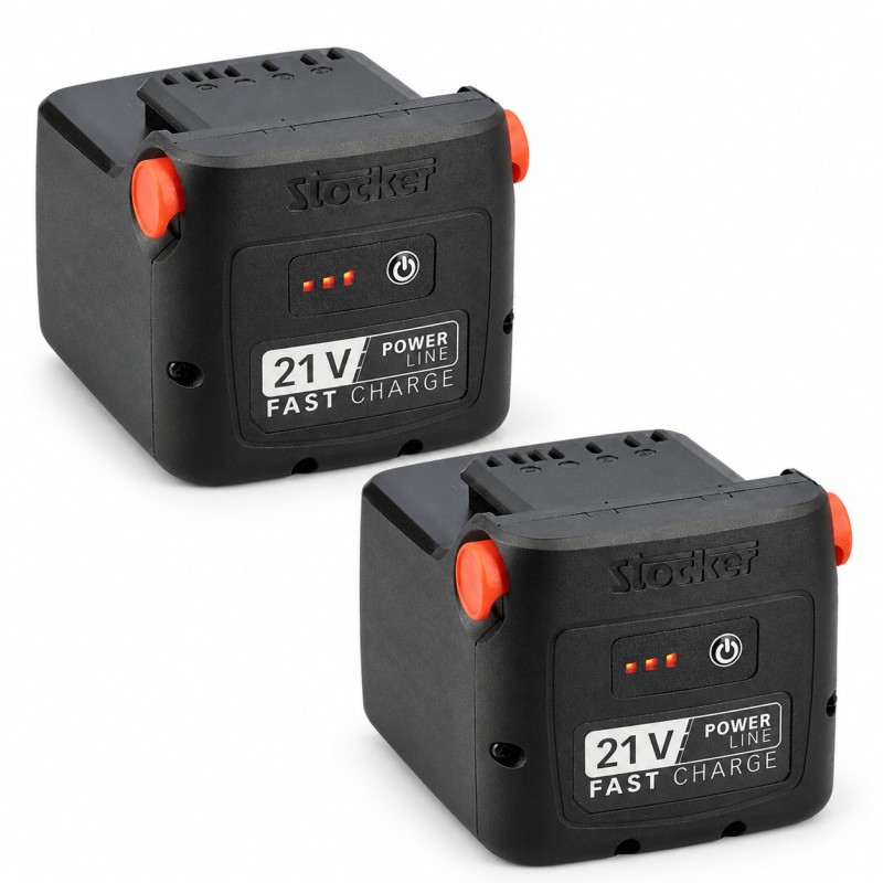 PROMO Stocker Kit Power 21V - 2 Batterie Fast Charge 4ah Art. 337 x2 PROMO Stocker Kit Power 21V - 2 Batterie Fast Charge 4ah Art. 337 x2