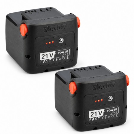 PROMO Stocker Kit Power 21V - 2 Batterie Fast Charge 4ah Art. 337 x2