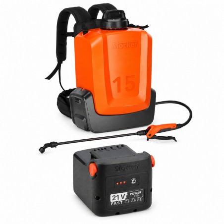 PROMO Stocker Kit Trattamento Pompa 15 L + Batteria 2,6 Ah