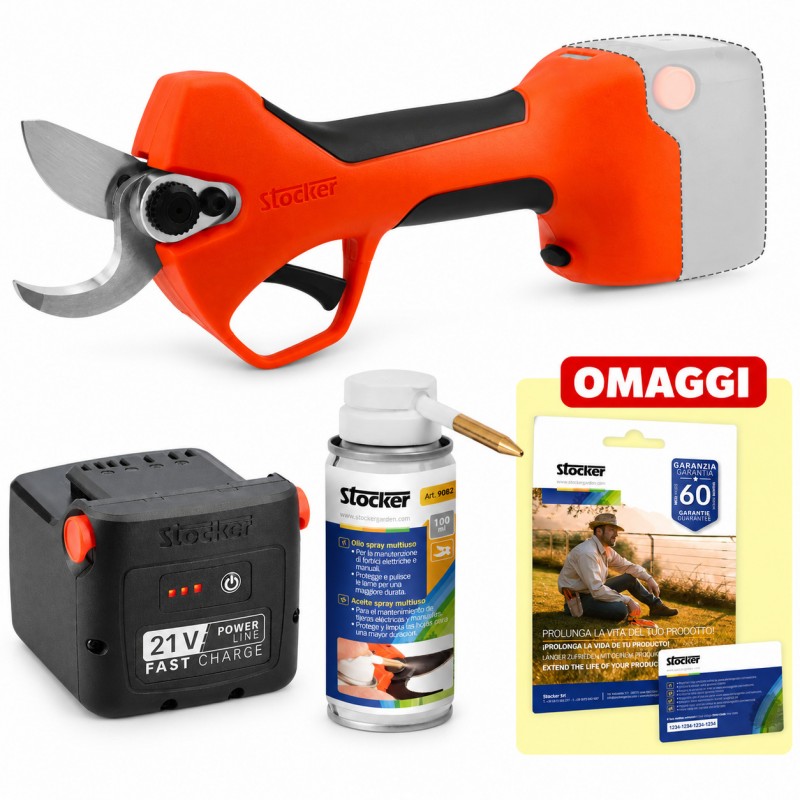 PROMO Stocker Kit Forbice Magma E-35 + Batteria 2,6 Ah