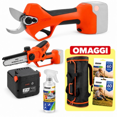 PROMO Stocker Kit Forbice + Motosega + Batteria 2,6 Ah